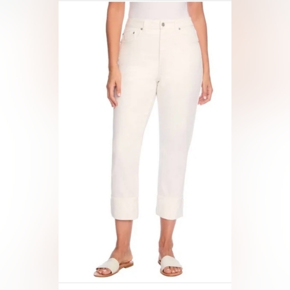 Frye Denim - NWT Frye Women's Cuffed Crop Jean White High-Rise Size 14 Or 32